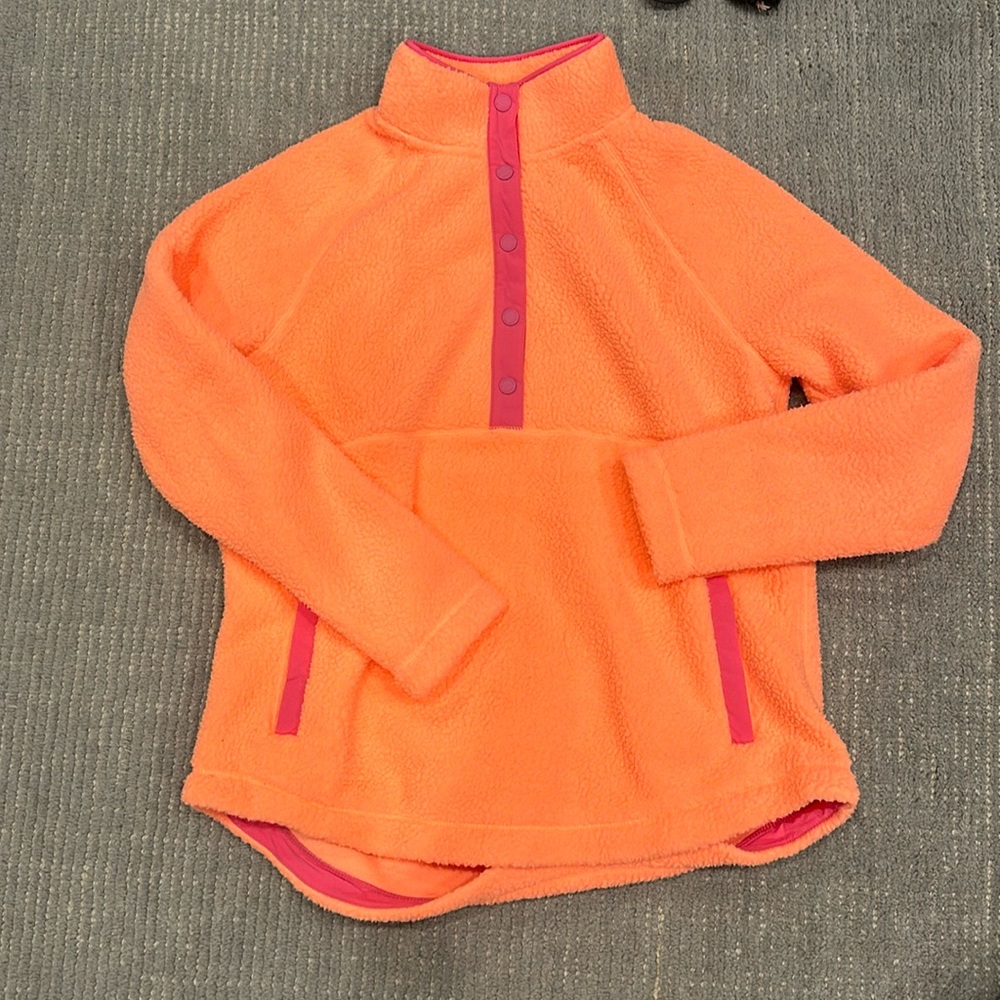 Orange vineyard vines fleece.